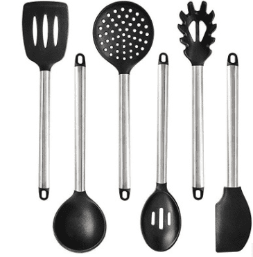 Juego de Utensilios de Cocina de Silicona - Diseño Moderno y Minimalista