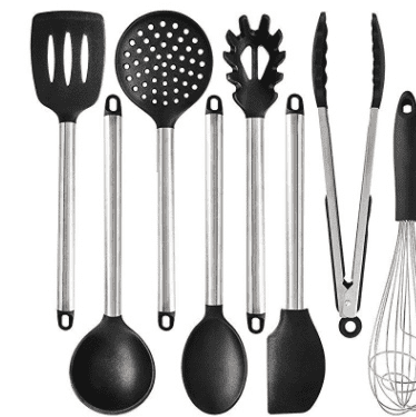 Juego de Utensilios de Cocina de Silicona - Diseño Moderno y Minimalista