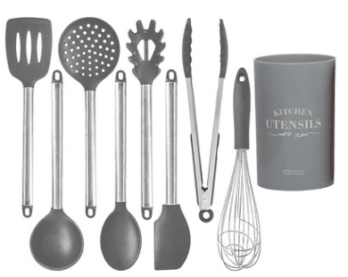 Juego de Utensilios de Cocina de Silicona - Diseño Moderno y Minimalista