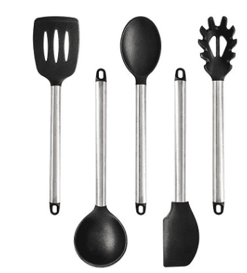 Juego de Utensilios de Cocina de Silicona - Diseño Moderno y Minimalista